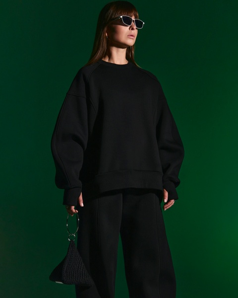 Sweatshirt COZY, color black, Size 1