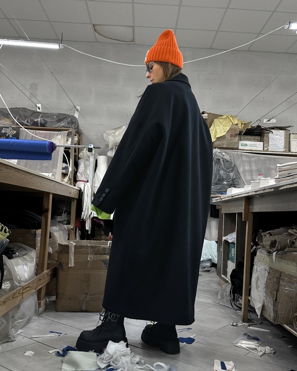 Пальто GIGASIZE утеплене, колір чорний CTGS-02-xs/s фото