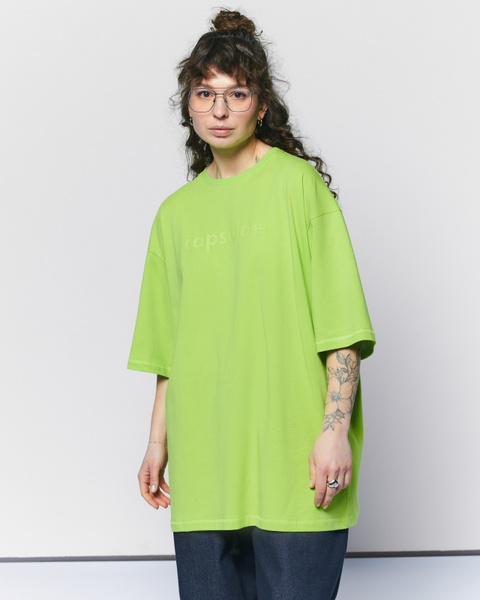 T-shirt OVERSIZE, color light green, Size: XS/S