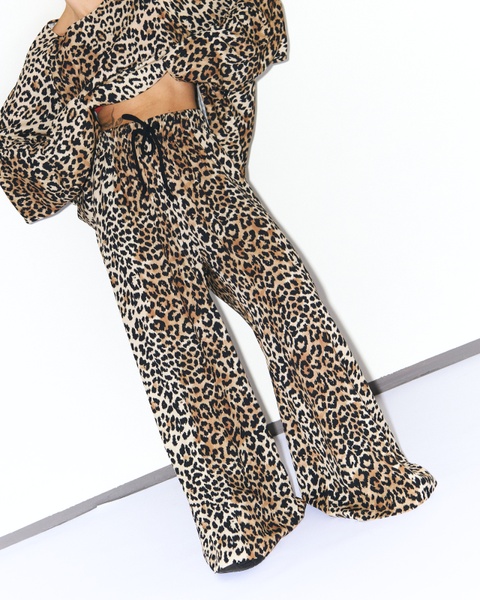 Pants palazzo ANIMAL, color leopard, Size: One size length 110 cm