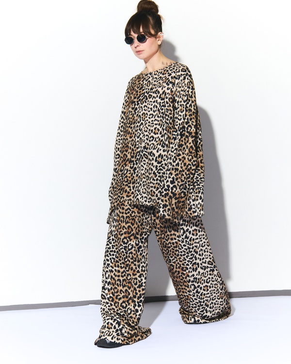 Штани палаццо ANIMAL, колір леопард ANML-1-1-k фото
