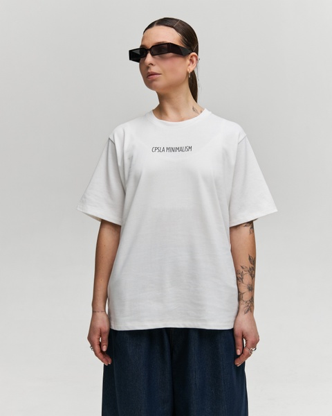 T-shirt BAZA, color white, Size: XS/S, Large print [matte]