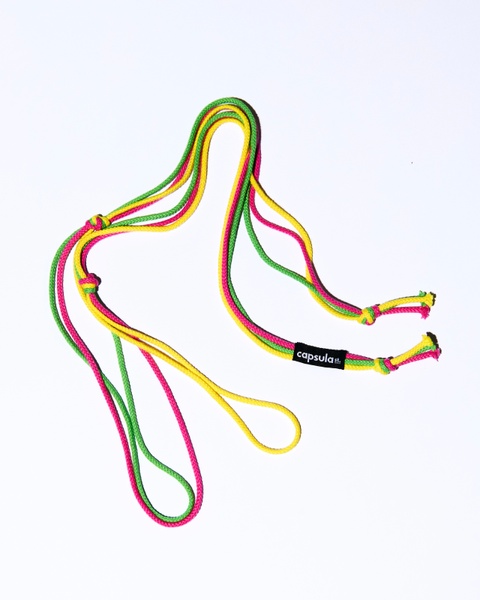 Belt made of cords, multi-colored