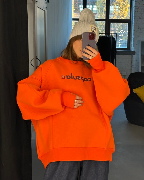 Sweatshirt COZY |BARVY|, color orange, Size 1