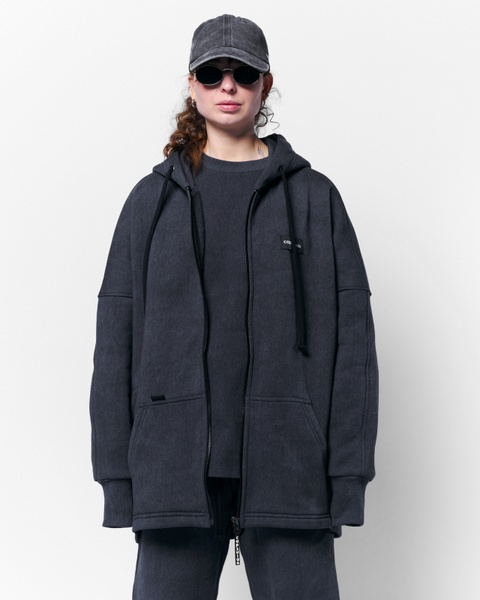 Zip-hoodie VINTAGE, color graphite, Size: XS/S