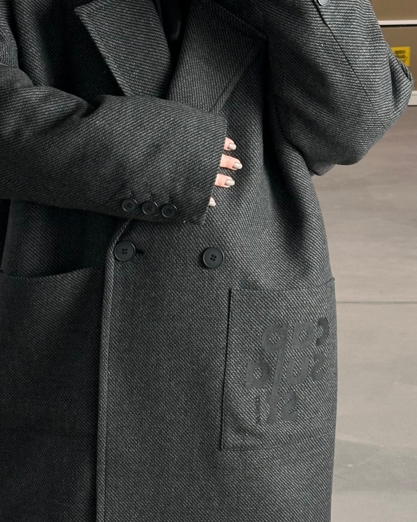 Пальто GIGASIZE утеплене, колір графіт CTGS-03-ml фото
