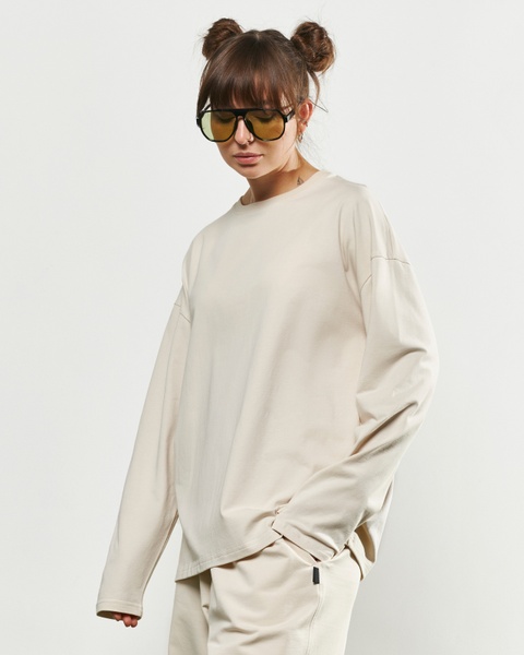 Longsleeve basic JUICY, color beige, Size: XS/S