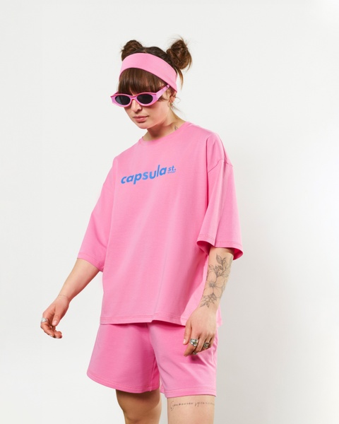 T-shirt basic JUICY, color pink, Size: XS/S