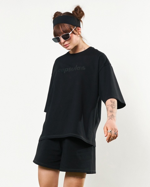 T-shirt basic JUICY, color black, Size: XS/S
