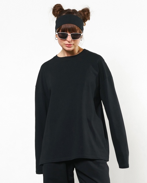 Longsleeve basic JUICY, color black, Size: XS/S