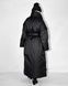 Long trench coat XALAT demis, black, One size, Length 140 cm