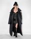 Long trench coat XALAT demis, black, One size, Length 140 cm