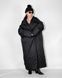 Long trench coat XALAT demis, black, One size, Length 140 cm