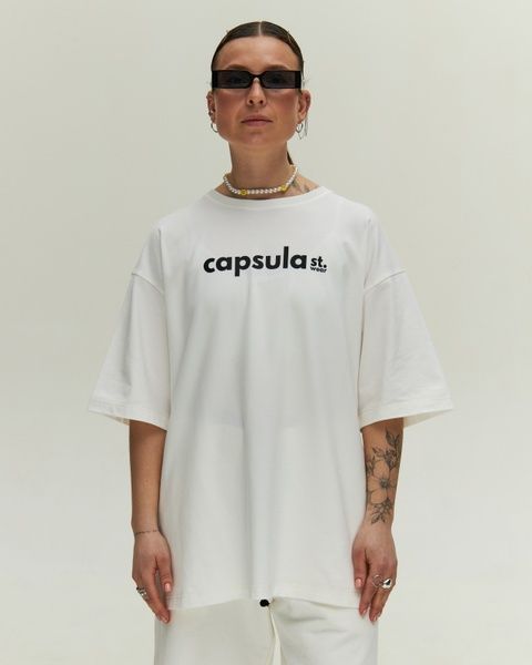 Футболка OVERSIZE, колір молочний OVER-2-xs-s фото
