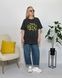 T-shirt NASTRIY, graphite color, One size, Large print [matte]