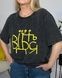 T-shirt NASTRIY, graphite color, One size, Large print [matte]