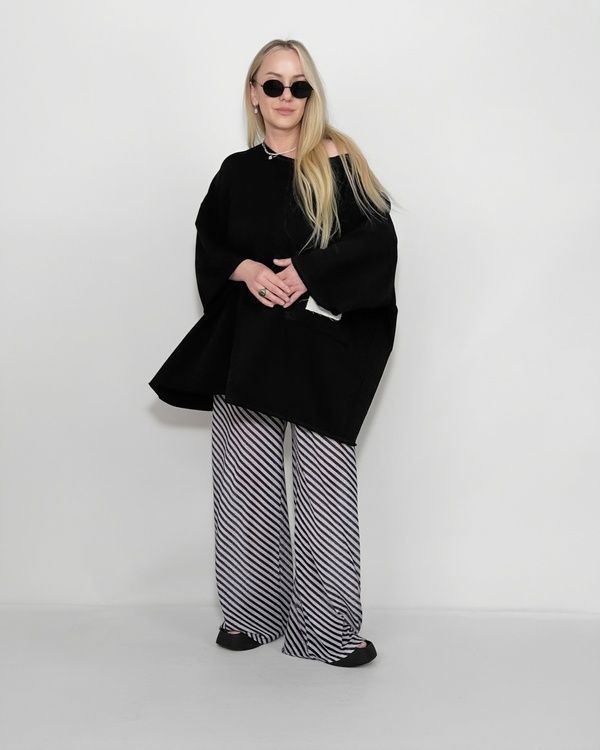 Palazzo pants NAKED, strip, Size: One size length 110 cm