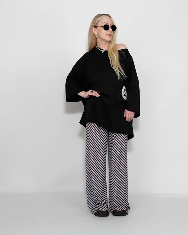 Palazzo pants NAKED, strip, Size: One size length 110 cm