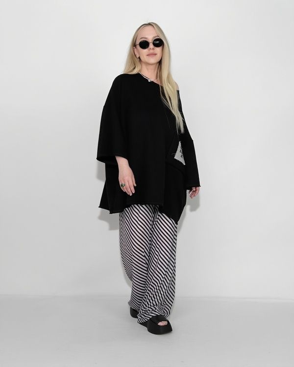 Palazzo pants NAKED, strip, Size: One size length 110 cm