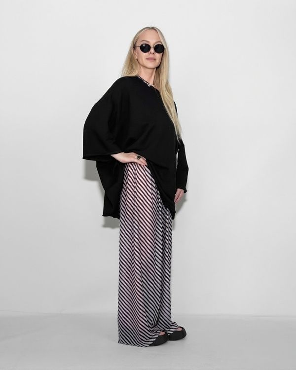 Palazzo pants NAKED, strip, Size: One size length 110 cm