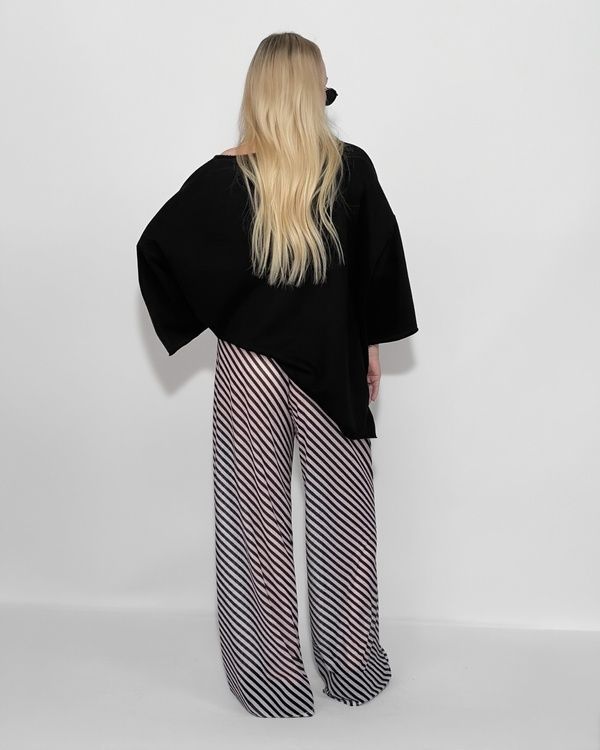 Palazzo pants NAKED, strip, Size: One size length 110 cm