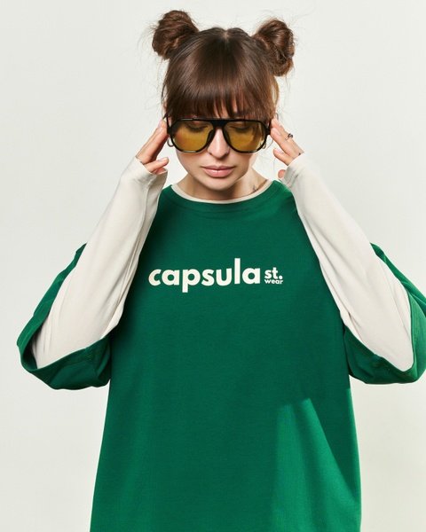 T-shirt basic JUICY, color green, Size: XS/S