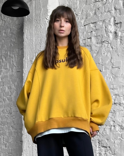 Sweatshirt COZY |BARVY|, color mustard, Size 1