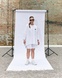 BAZA suit, T-shirt and shorts, color white, One size