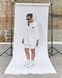 BAZA suit, T-shirt and shorts, color white, One size